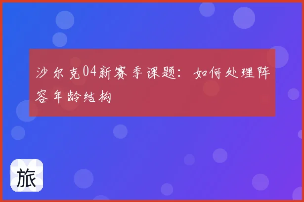 沙尔克04新赛季课题：如何处理阵容年龄结构